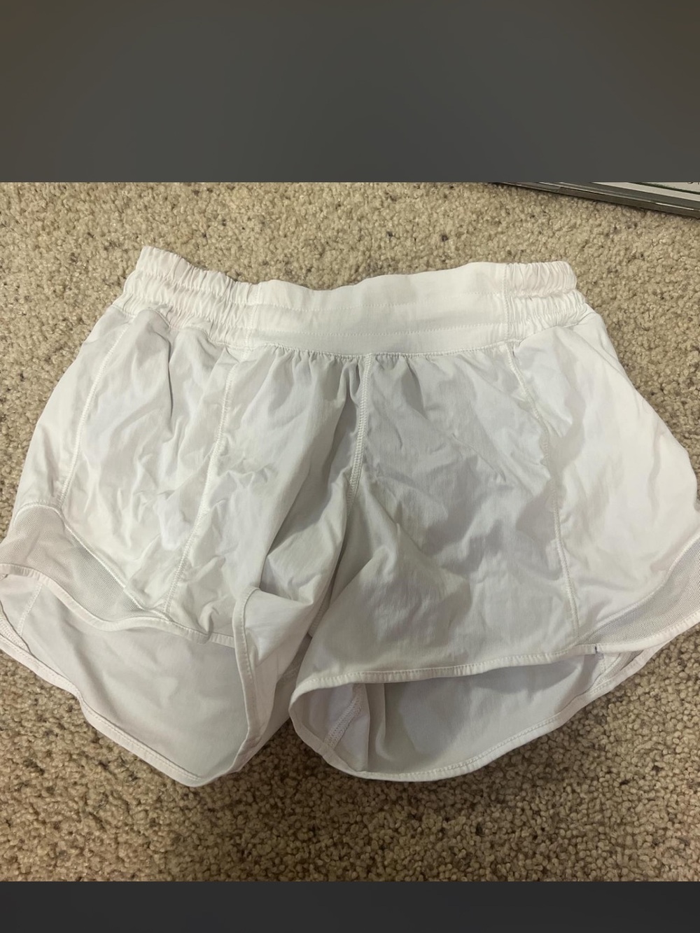 Lululemon White Women's Athletic Running Shorts